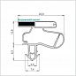 Уплотнительная резина для холодильника Бош / Bosch KGE3616/08 м.к.