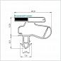 Уплотнительная резина для холодильника Бош / Bosch KSU445057O м.к.