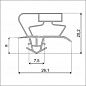 Уплотнительная резина для холодильника Снайге / Snaige RF 270-1501 V372.100-01